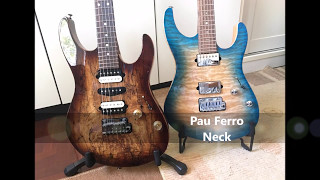 Suhr Modern Cocobolo vs Pau Ferro Neck Shootout [upl. by Torrlow363]