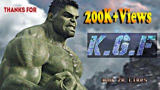 KGF Dheera Dheera Song Hulk Version [upl. by Eillek]