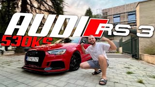 530HP Audi RS3 je LUD auto 25 REDNI PETAK VRIŠTI [upl. by Eliam]