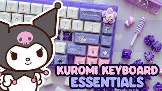 Kuromi Keyboard Essentials 🖤 Kuromi Themed Keyboard  Blackberry Clicky Switches [upl. by Aihtnyc450]