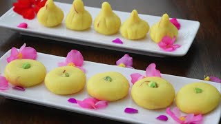 Kesar Peda with Ricotta Cheese  Kesar Peda Recipe  Kesar Modak Recipe  केसर पेड़ा [upl. by Apeed]