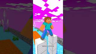 CARGO SKATE RUN CHALLENGE WITH STEVE  minecraft fyp animation [upl. by Siurad538]