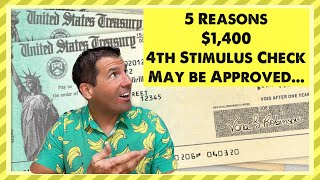 5 Reasons a 1400 4th Stimulus Check May be Approved in 2024  SSA SSDI SSI Low Income [upl. by Rebmyk894]