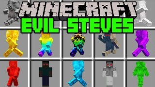 Minecraft EVIL STEVES MOD  SURVIVE RAINBOW STEVE LIGHT STEVE amp MORE  Modded MiniGame [upl. by Jena]