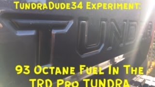 Does 93 Octane Fuel Help The 57 Liter Toyota Tundra [upl. by Yelruc]