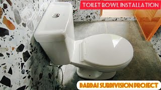 Toilet Bowl Installation  Pagkabit ng Inidoro sa Dabdai Subdivision Project [upl. by Rafaellle]