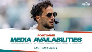 Coach Mike McDaniel meets with the media after LVvsMIA  Miami Dolphins [upl. by Nafis]