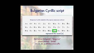 The Cyrillic Script in Bulgarian Youtube shorts [upl. by Jacobina]