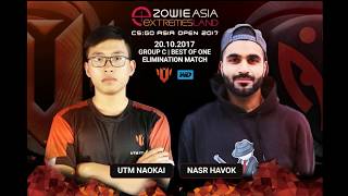 UTM ESports vs NASR  ZOWIE eXTREMESLAND Asia CSGO 2017 [upl. by Gnes]