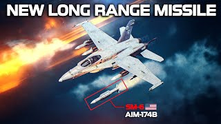 AIM174B United States New LongestRange Air To Air Missile  F18C Hornet Vs Su27  Su57  DCS [upl. by Rizan889]