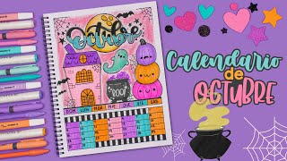 Cómo hacer tu CALENDARIO DE OCTUBRE  BULLET JOURNAL IDEAS [upl. by Cott]