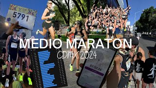 MEDIO MARATON CDMX 2024  vlog [upl. by Crespi]