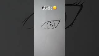 How to Draw Sharingan in 10sec 10mins 10hrs shorts [upl. by Marijn]