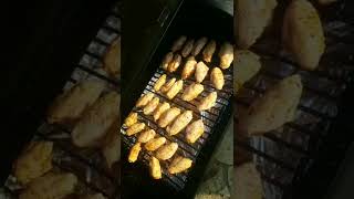 Smoked Chicken Wings traeger bbq food shorts [upl. by Aiderfla]