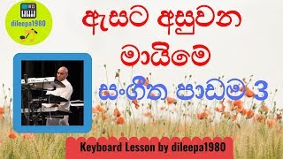 Esata Asuwana Maime Keyboard Lesson Part 3 dileepa1980 [upl. by Darum]