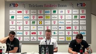 Pressekonferenz Telekom Baskets Bonn vs MHP Riesen Ludwigsburg 14052024 PlayIns [upl. by Kata571]