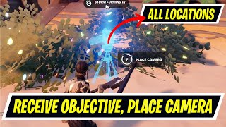 Receive your next objective at Mighty Monument Fortnite Place Surveillance Cameras in Single Match [upl. by Adnilra492]