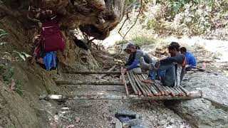 berkemah dalam hutan membangun shelter untuk bermalam dalam hutanberkemah [upl. by Mokas]