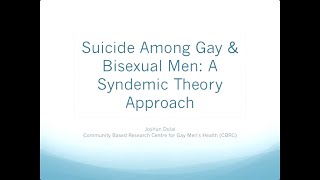 Suicide Among Gay and Bisexual Men A Syndemic Theory Approach [upl. by Eirehc]