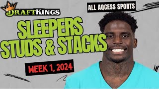 NFL Week One  Draftkings Picks and Lineup Build for DFS  Sleepers Studs and Stacks [upl. by Ailed892]