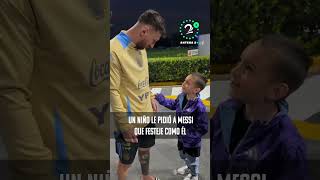 En video niño le pide a messi que así celebre un gol [upl. by Neumeyer]