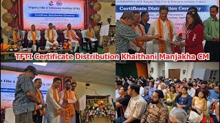 TFTI Certificate Distribution Khaithani Manjakha CM [upl. by Kristo]