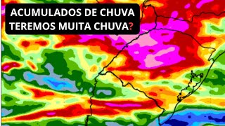 ACUMULADOS DE CHUVA Teremos muita chuva no RS [upl. by Younglove]