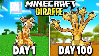 I Survived 100 Days as a GIRAFFE in Minecraft Heres What Happened [upl. by Theadora]