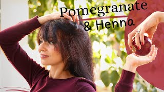 Covering My Gray Hair With Henna and Pomegranate  Deep Red Henna Color amp No Orange Tones [upl. by Anahsat862]