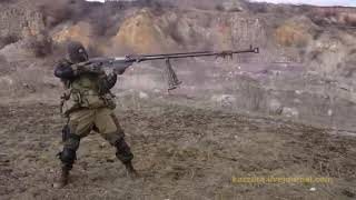 Shoulder Firing a PTRS41 Simonov antitank rifle Like a BADASS [upl. by Seugirdor929]