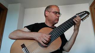 Op58 Original Etude in Am The Night for 10 String Guitar by Ramón León Egea [upl. by Jamieson]