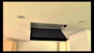 TV MOVING CHR  Staffa TV motorizzata da soffitto  Motorized TV Ceiling Bracket [upl. by Nylarad]