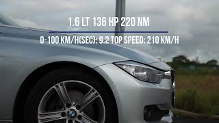 BMW F30 316i 16 136 HP Acceleration  Hızlanma 0100 kmh 0160 kmh [upl. by Narat]