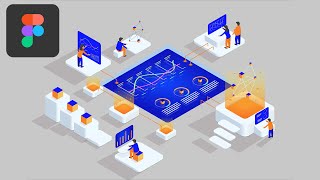 Create Isometric Design easily in seconds Figma tutorial [upl. by Nosrettap]