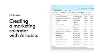 Create a Marketing Calendar with Airtable  Airtable [upl. by Novyak]