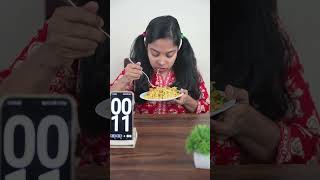 60 SECONDS Noodle Eating CHALLENGE shorts maggi minkutinku eatingchallenge foodchallenge [upl. by Oiceladni]