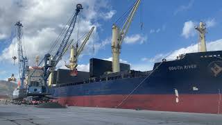 MV SOUTH RIVER LOADING 19 500 MT CLINKER AT SKIKDA PORT [upl. by Goldberg703]