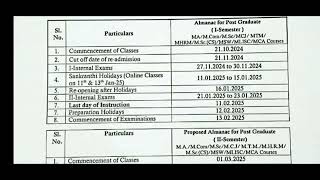 Official Almanac  Kakatiya University  Internals  semsester exams ఎప్పుడు [upl. by Annayr]