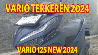 RIVIEW VARIO 125 CBS ISS TERBARU 2024 🔥 WARNA MATTE BLUE PALING ELEGAN 🔥 [upl. by Ahtekal]