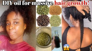 DIY Hair oil for EXTREME Hair growth 😱  do NOT rinse out  grow thicker and longer hair [upl. by Drais]