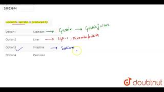 Hormone secretin is produced by [upl. by Galasyn]