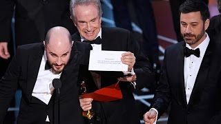 Shocking Oscars MixUp Moonlight Wins Best Picture Over La La Land [upl. by Marienthal357]