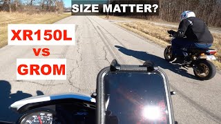 Honda XR150L vs Grom [upl. by Aicirtan]