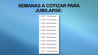 ¿Cuantas semanas cotizadas se necesitan para jubilarse en el IMSS [upl. by King538]