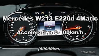 Mercedes E220d 4matic W213 0100kmh Acceleration 80000km [upl. by Nor64]