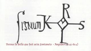 Angilbert 745814 Versus de bella que fuit acta Fontaneto [upl. by Asimaj66]