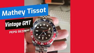 Mathey Tissot Vintage GMT H903AR  Rolex Pepsi GMT Homage [upl. by Sandler490]