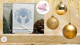 Weihnachtskarte Winterwonderland  DIY  WWM30TageWeihnachten  Tutorial  Step by step Anleitung [upl. by Elata440]