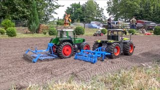 RC FARMING RC TRACTORS CASE JOHN DEERE FENDT CLAAS JCB AT WORK ON THE FIELD [upl. by Keyes]