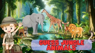 Jungle Animal Guessing Challenge Guess and Select the Right Animal Name  Meow Kids TV [upl. by Ahtelra771]